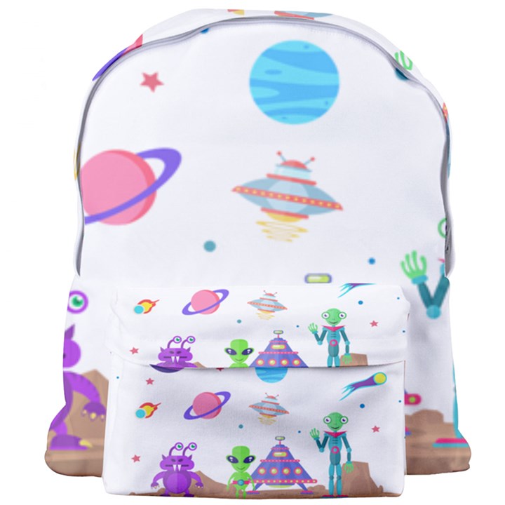 Alien Ufo Star Universe Star Vector Image Giant Full Print Backpack