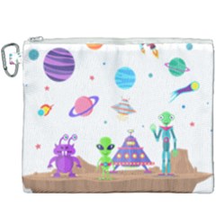 Alien Ufo Star Universe Star Vector Image Canvas Cosmetic Bag (xxxl) by Jancukart