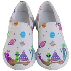 Alien Ufo Star Universe Star Vector Image Kids Lightweight Slip Ons