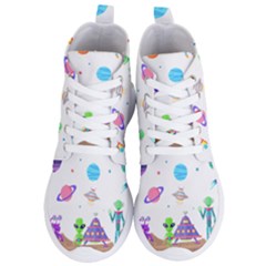 Alien Ufo Star Universe Star Vector Image Women s Lightweight High Top Sneakers