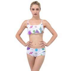 Alien Ufo Star Universe Star Vector Image Layered Top Bikini Set