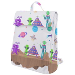 Alien Ufo Star Universe Star Vector Image Flap Top Backpack by Jancukart