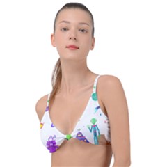 Alien Ufo Star Universe Star Vector Image Knot Up Bikini Top