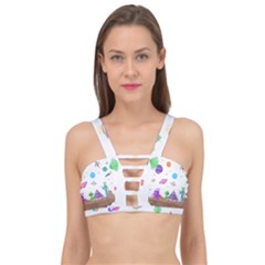 Alien Ufo Star Universe Star Vector Image Cage Up Bikini Top