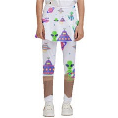 Alien Ufo Star Universe Star Vector Image Kids  Skirted Pants by Jancukart