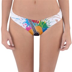 String Instrument Acoustic Guitar Reversible Hipster Bikini Bottoms