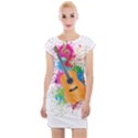 String Instrument Acoustic Guitar Cap Sleeve Bodycon Dress View1