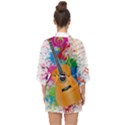 String Instrument Acoustic Guitar Half Sleeve Chiffon Kimono View2