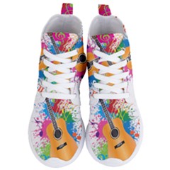 String Instrument Acoustic Guitar Women s Lightweight High Top Sneakers