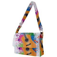 String Instrument Acoustic Guitar Full Print Messenger Bag (s)