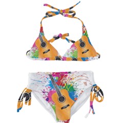 String Instrument Acoustic Guitar Kids  Classic Bikini Set