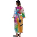 String Instrument Acoustic Guitar Maxi Satin Kimono View2