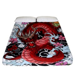 Drawing Red Dragon Legendary Fitted Sheet (california King Size)