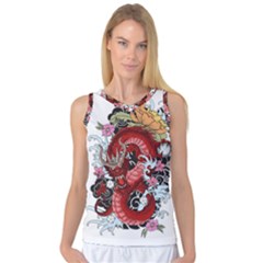 Drawing Red Dragon Legendary Women s Basketball Tank Top