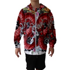 Drawing Red Dragon Legendary Kids  Hooded Windbreaker by Jancukart