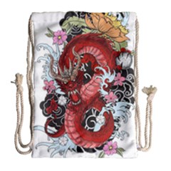 Drawing Red Dragon Legendary Drawstring Bag (large)