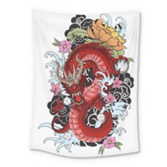 Drawing Red Dragon Legendary Medium Tapestry