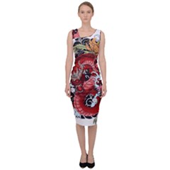 Drawing Red Dragon Legendary Sleeveless Pencil Dress by Jancukart