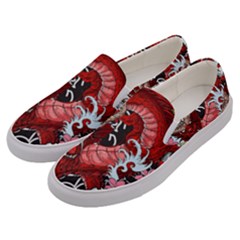 Drawing Red Dragon Legendary Men s Canvas Slip Ons