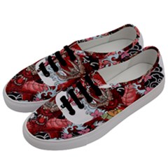 Drawing Red Dragon Legendary Men s Classic Low Top Sneakers