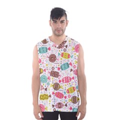 Candy Background Cartoon Men s Basketball Tank Top by Jancukart