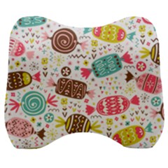 Candy Background Cartoon Velour Head Support Cushion