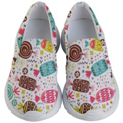 Candy Background Cartoon Kids Lightweight Slip Ons by Jancukart