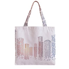 Buildings, Building City Building Condominium Skyscraper Zipper Grocery Tote Bag