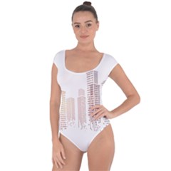 Buildings, Building City Building Condominium Skyscraper Short Sleeve Leotard 