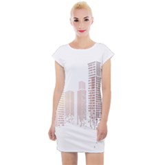 Buildings, Building City Building Condominium Skyscraper Cap Sleeve Bodycon Dress