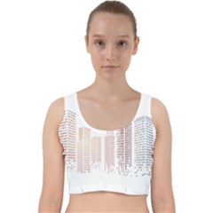 Buildings, Building City Building Condominium Skyscraper Velvet Racer Back Crop Top