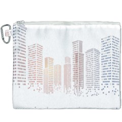 Buildings, Building City Building Condominium Skyscraper Canvas Cosmetic Bag (xxxl)