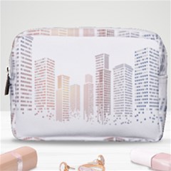 Buildings, Building City Building Condominium Skyscraper Make Up Pouch (medium)