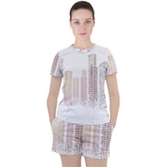 Buildings, Building City Building Condominium Skyscraper Women s Tee And Shorts Set