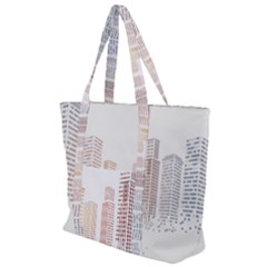 Buildings, Building City Building Condominium Skyscraper Zip Up Canvas Bag