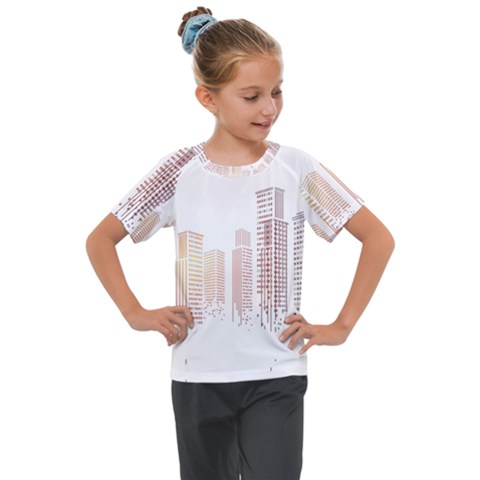 Buildings, Building City Building Condominium Skyscraper Kids  Mesh Piece Tee by Jancukart