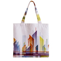 Building Artwork City Building Zipper Grocery Tote Bag