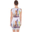 Building Artwork City Building Capsleeve Drawstring Dress  View2