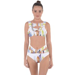 Building Artwork City Building Bandaged Up Bikini Set 