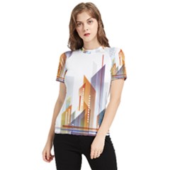 Building Artwork City Building Women s Short Sleeve Rash Guard