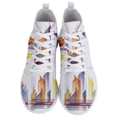 Building Artwork City Building Men s Lightweight High Top Sneakers