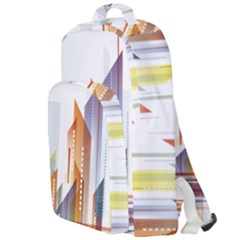 Building Artwork City Building Double Compartment Backpack by Jancukart