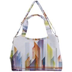 Building Artwork City Building Double Compartment Shoulder Bag