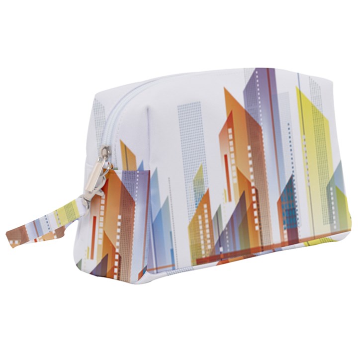 Building Artwork City Building Wristlet Pouch Bag (Large)