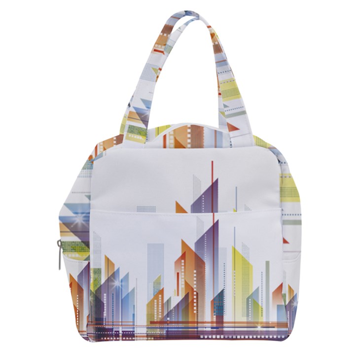 Building Artwork City Building Boxy Hand Bag