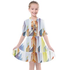 Building Artwork City Building Kids  All Frills Chiffon Dress