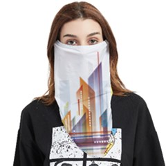 Building Artwork City Building Face Covering Bandana (triangle)