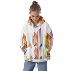 Building Artwork City Building Kids  Oversized Hoodie