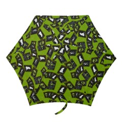 Cats And Skulls - Modern Halloween  Mini Folding Umbrellas by ConteMonfrey