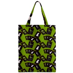 Cats And Skulls - Modern Halloween  Zipper Classic Tote Bag by ConteMonfrey